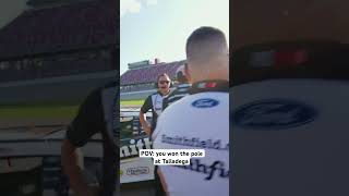 Rolling from the pole nascar stewarthaasracing aricalmirola talladega [upl. by Brom]