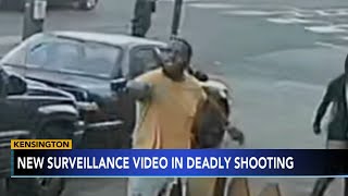 Video shows suspect sought for killing woman in Philadelphias Kensington section [upl. by Eladnek757]