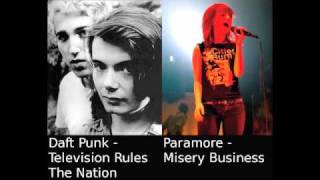 Daft Punk Vs Paramore  Misery Rules The Nation [upl. by Tarfe]