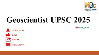 Geoscientist2025 upsc geoscientist geologist geochemist geophysist prelims mains hydrogeolo [upl. by Ahsap]