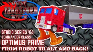 JUST TRANSFORM IT Studio Series 86 Commander Optimus Prime [upl. by Carl]