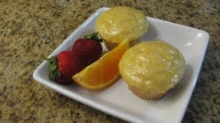 Glazed Orange Muffins  Lynns Recipes [upl. by Abshier]