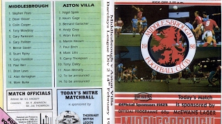 Middlesbrough 2 Aston Villa 1  League Div 2  14th Feb 1988 [upl. by Kehoe964]