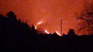 Volcano fontains from Checkpoint in Tacande LP12 Road in El Paso municipality [upl. by Eaned217]