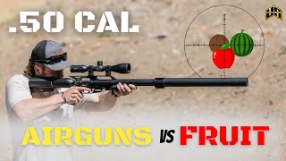 50 CAL AIRGUN VS FRUIT SLOW MO [upl. by Care]