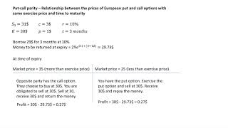 Options  putcall parity part 7  Relationship between European call and put prices  Example 2 [upl. by Neelrahc550]