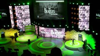 E3 Xbox media conference Beatles Rock Band game play and Paul and Ringo appearance [upl. by Naeroled649]