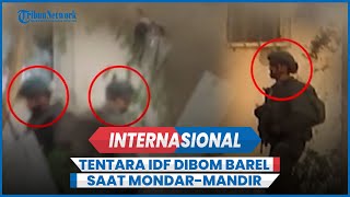 Mencekam 4 Tentara IDF Meledak Dibom Barel saat Mondarmandir di Shujaiya [upl. by Moncear260]