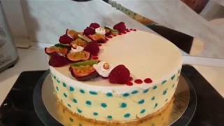 Entremet framboises vanille insert framboises mousse vanille [upl. by Ailegnave]