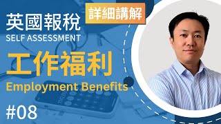 英國報稅詳細示範 8  工作褔利  英國稅務 Self Assessment  SA102  住屋  公司車  油錢  醫療保險  里數補貼  P11D [upl. by Jeanette449]