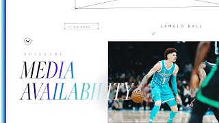 Hornets vs Celtics LaMelo Ball Postgame Media Availability  11022024 [upl. by Sihun844]