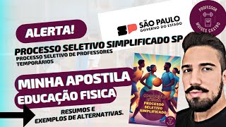 Processo seletivo simplificado de professores do Estado SP Saiu minha apostila de Educação física [upl. by Peirce]