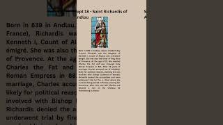 Sept 18  Saint Richardis of Andlou shorts saints catholicchurchsaints saintsoftheday [upl. by Eveneg]