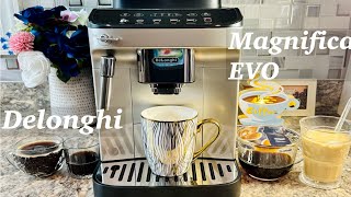 Unboxing DeLonghi Magnifica Evo Setup how to use and Review  Master Barista at Home coffeelover [upl. by Rosio586]