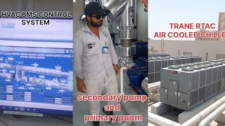 TRANE RTAC  Air cooled chiller  hvac comercial plant chiller and Bms systemhvacmaintenance [upl. by Pattin799]