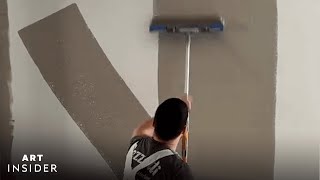 Professional Painter Shows The Fastest Way To Paint A Wall [upl. by Eeramit]