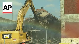 Detroit begins a new phase in the demolition of Packard automotive plant [upl. by Jasun]