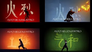 All Four Avatar Intro Comparison Aang intro vs Korra intro vs Genji intro vs Avatar Legends intro [upl. by Rip]