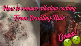 How to Clean Synthetic Hair Before Braiding  ACV Rinse for Braids  Erika [upl. by Tess]