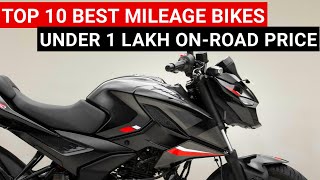 Top 10 Best Bikes Under 1 Lakh amp Mileage Bikes🔥2024 Best Bikes In IndiaEpic Roads Tamil [upl. by Okimat]