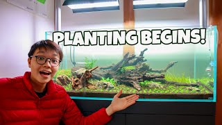 PLANTING My 4ft AQUASCAPED AQUARIUM [upl. by Marina96]