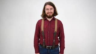 Rugged Elastic Suspenders with Belt Loop Attachments [upl. by Ardnasela]