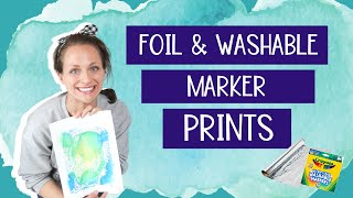 Marker amp Foil Prints  Art Lessons for Kids [upl. by Nwahsid885]