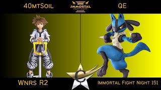 Immortal Fight Night 151 Wnrs R2  40mtSoil Sora vs QE Lucario  SSBU [upl. by Annahsohs854]