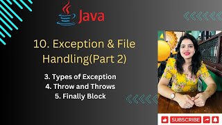 Lec 10Part 2 Exception amp File Handling  Types of Exception  Throw and Throws  Finally Block [upl. by Noskcaj]