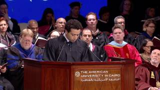 Alumnus Ahmed Zahran 02 Speaks at Graduate Commencement [upl. by Tony]