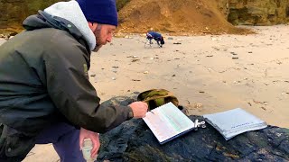 Plein Air Sketching  Godrevy Beach Cornwall [upl. by Ateekram]