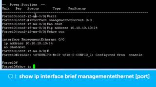 Force10 S4810 Assigning management IP [upl. by Anera107]