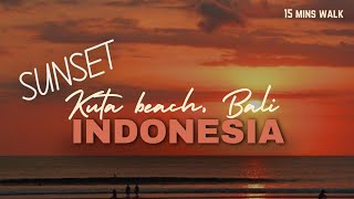 15 Minutes Walking To Kuta Beach Bali  Sunset View  Kuta Bali Indonesia Updates 2024  Bali Now [upl. by Akire226]