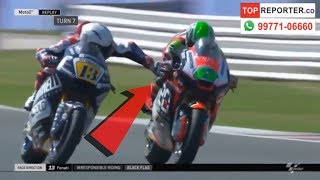 Romano fenati banned after grabbing rivals brakes while racing at 220kph  Topreporter news [upl. by Anikat]