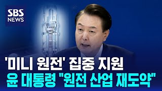 미니 원전 집중 지원…윤 quot원전 산업 재도약quot  SBS [upl. by Bradski97]