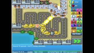 Bloons Tower Defense 4  Track 1  Hard  Level 196 NO MISSES [upl. by Drofdarb]