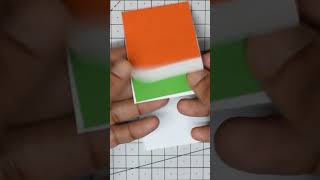 DIY Independence Day Card  Tricolor Waterfall Card  Independence Day Special Card cardmaking [upl. by Yeldahc580]