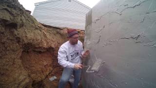 The Best Basement Waterproofing Easy  DIY Coating  Block Foundation  Exterior Waterproofing [upl. by Weld248]