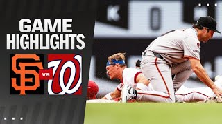 Giants vs Nationals Game Highlights 8824  MLB Highlights [upl. by Iona626]