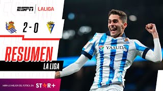 ¡TRIUNFAZO DE LA REALA ANTE LOS CADISTAS QUE CAEN EN EL FONDO  Real Sociedad 20 Cádiz  RESUMEN [upl. by Ummersen]