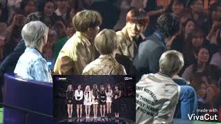 BTS reaction to TWICE  MAMA 2019 [upl. by Ydasahc]