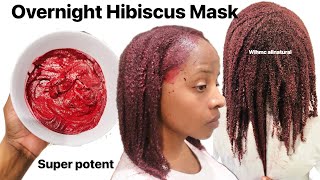 Overnight Hibiscus hair mask for hair growth amp thickness [upl. by Boonie]