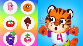 Kids Learn Colors Math Numbers with Funny Food 2 Fun Educational Games for Toddlers [upl. by Neumeyer]