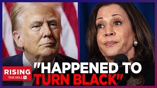 She Happened To TURN BLACK Trump Plays Dumb About Kamala Harriss Race at NABJ [upl. by Bodi52]