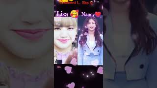 Black pink Li👍 sa ❤️ vs 🥰 nancy 🥰viralvideo 👍comment ❤️ you 🥰 favourite 🥰shortvideo 👍❤️🥰🥰 [upl. by Tobe835]