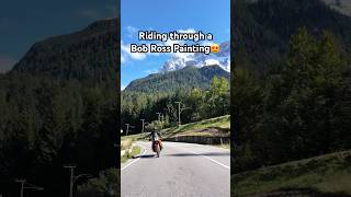 WHAT a view on German Alps in Eibsee by Bike motorcycle ride bikelife advbiker [upl. by Katine]