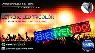 LETRERO LED TRICOLOR [upl. by Greg]