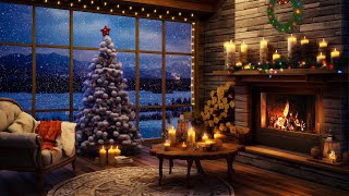 Christmas Music with Cracking Fireplace  Cozy Christmas Ambience Relaxing Christmas Songs [upl. by Schaumberger439]