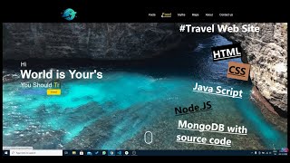 Travel web site project using HTML CSS Java Script Nodejs MongoDB with source code for both 📱amp💻 [upl. by Sairu]