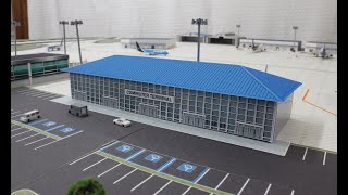 How to build a 1400 scale Model Airport Commuter Terminal 2 [upl. by Zorine282]